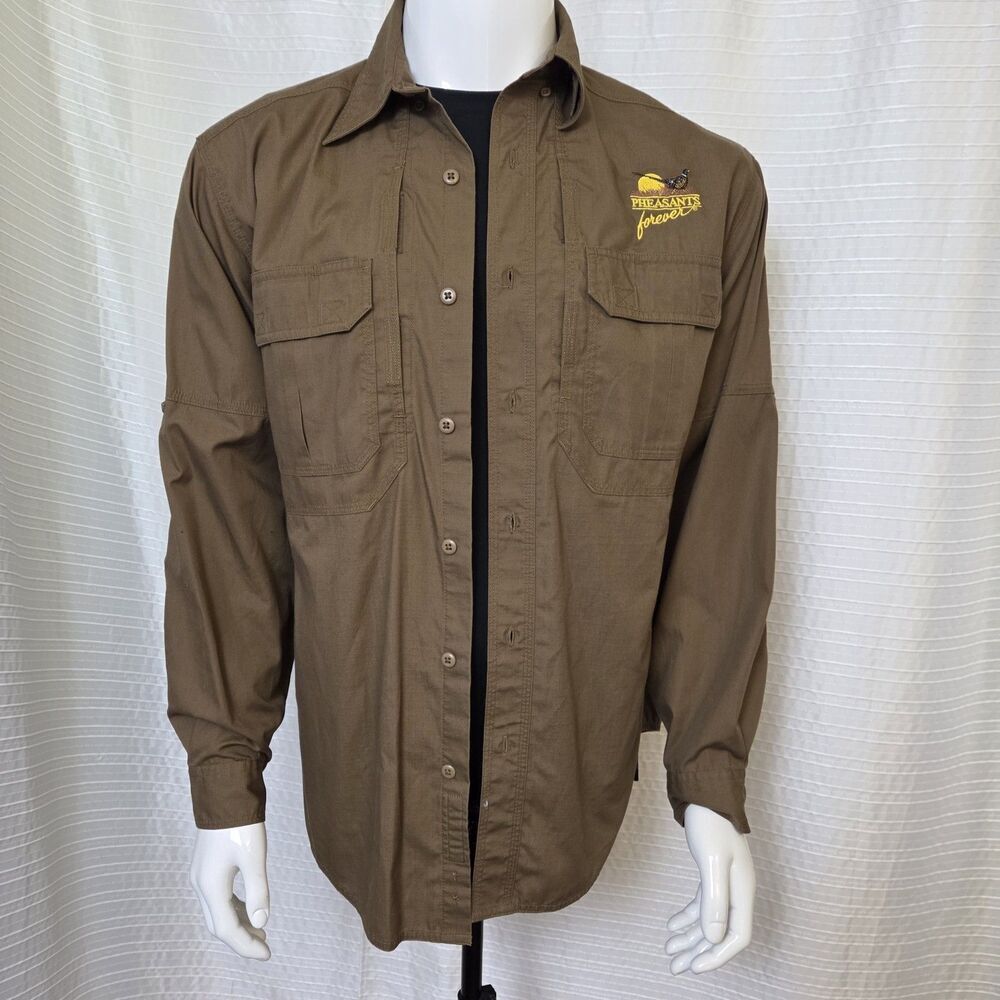 5.11 Tactical Shirt Taclite Pro Men's M Button Outdoor Vented Tundra 72175 - Picture 2 of 10